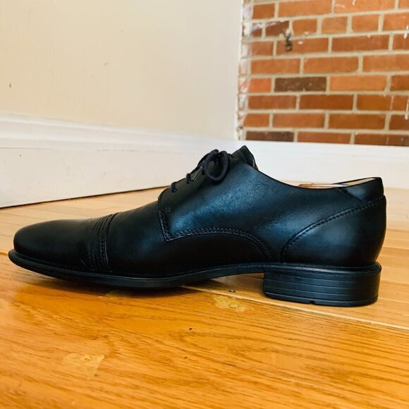 Ecco Men\'s Black Leather Cap Toe Dress Shoes US Size 9 main image 7